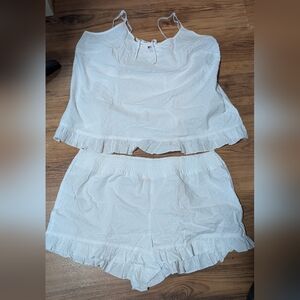 *5 For $25* Joe Fresh White Ruffle Pajama Set